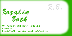 rozalia both business card